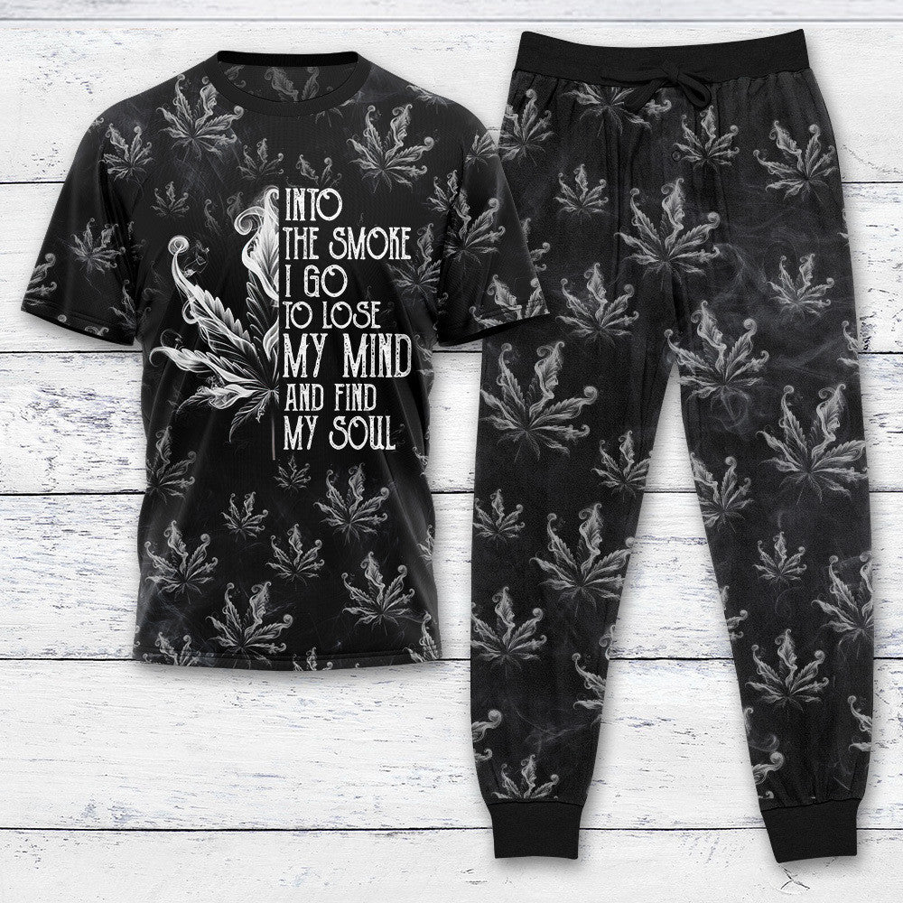 Into The Smoke I Go T-shirt And Pants Set