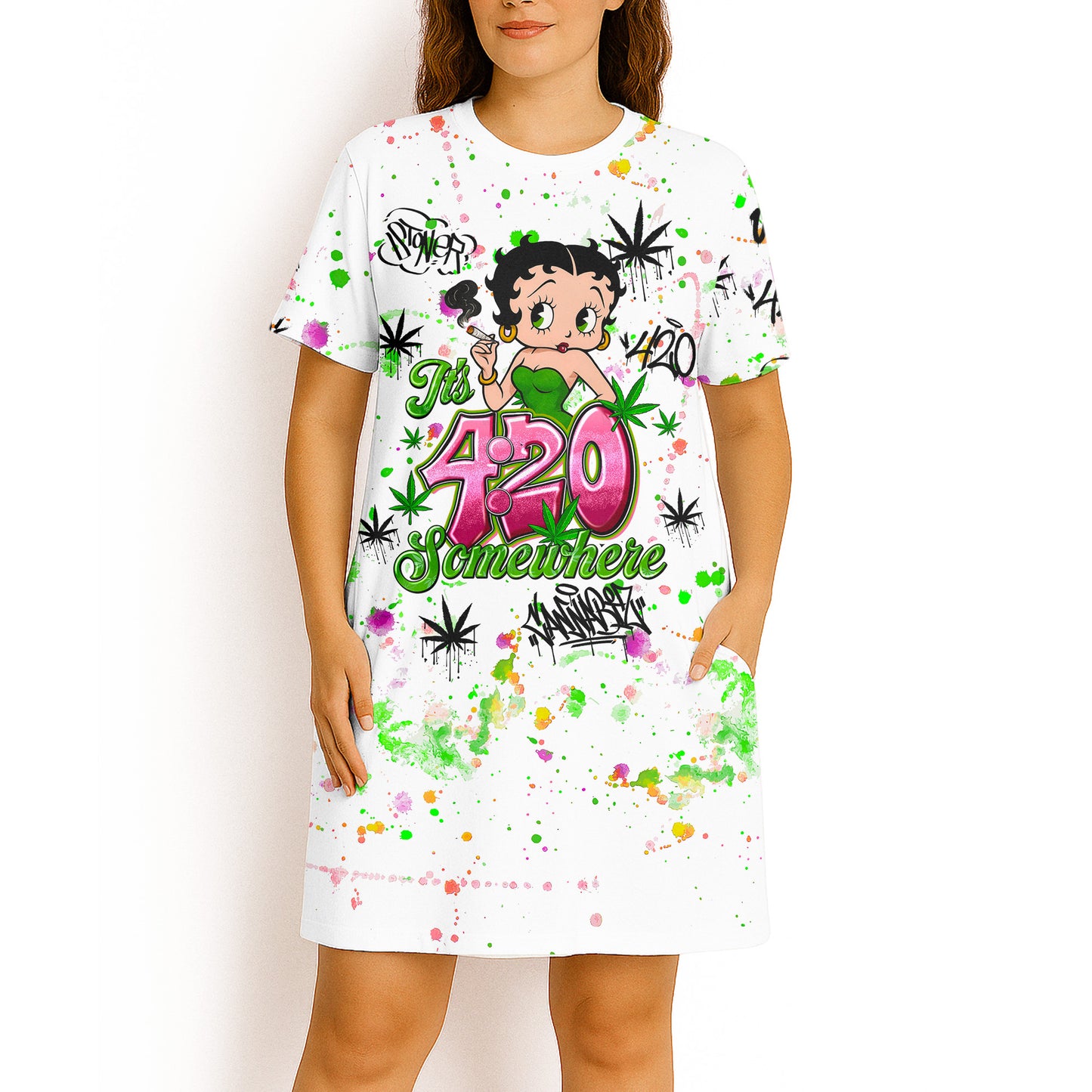 BB It's 420 Somewhere SM051 Women Sleep Tee