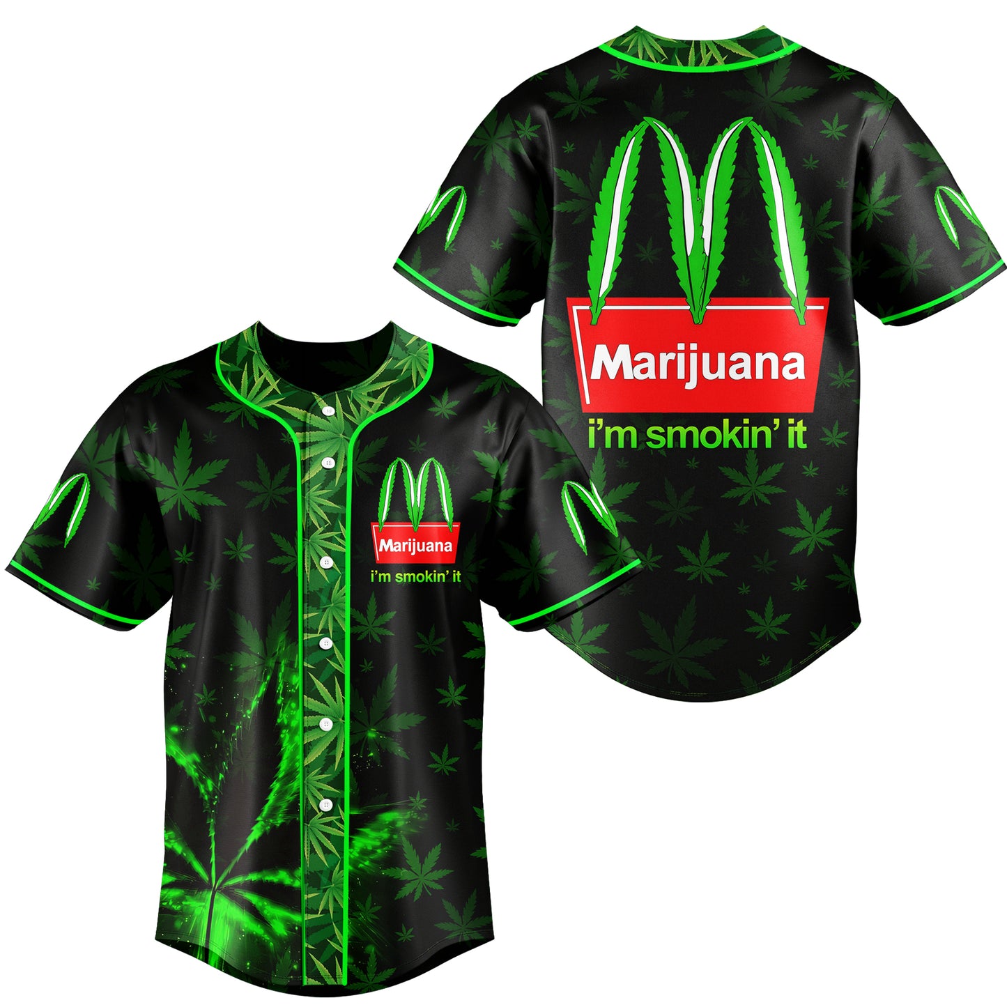 Marijuana I'm Smokin' It Baseball Jersey
