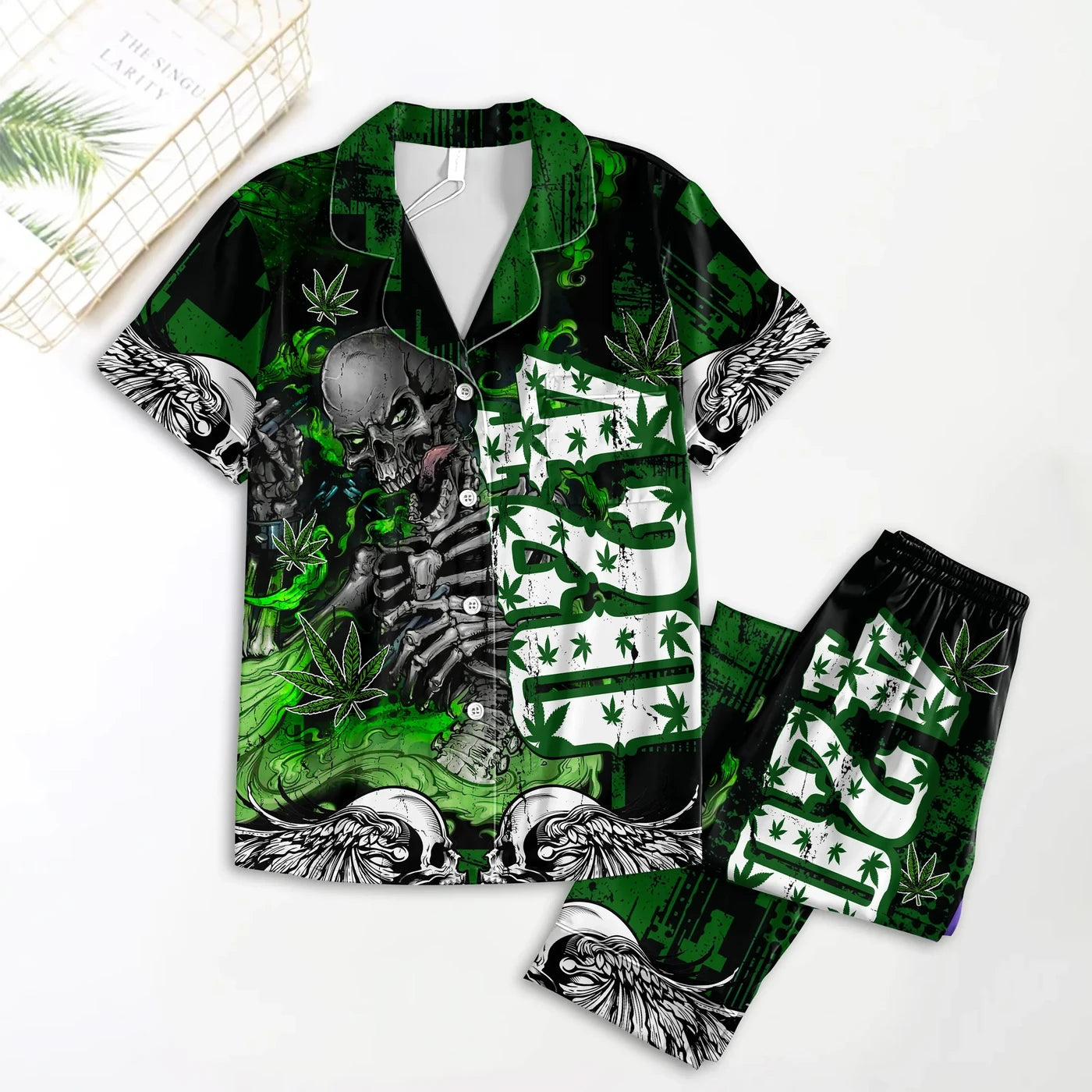 Skull Cannabis Premium Pajamas Set