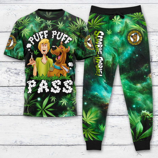 SCBD Puff Puff Pass Galaxy T-shirt And Pants Set