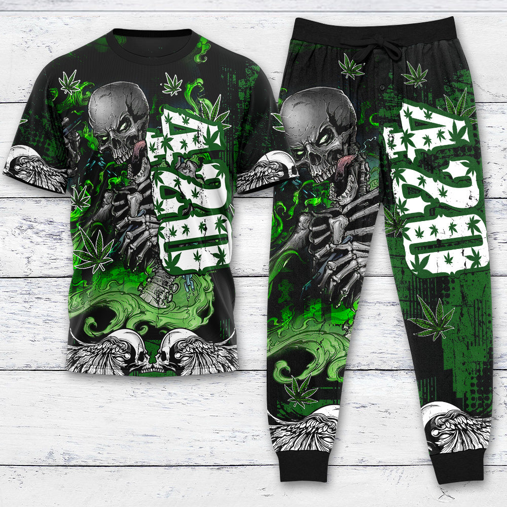 Skull CNB T-shirt And Pants Set