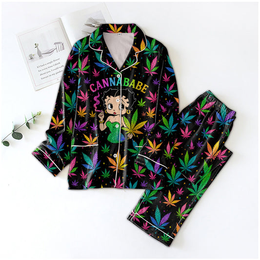 SM053 Premium Lapel Pajamas Set