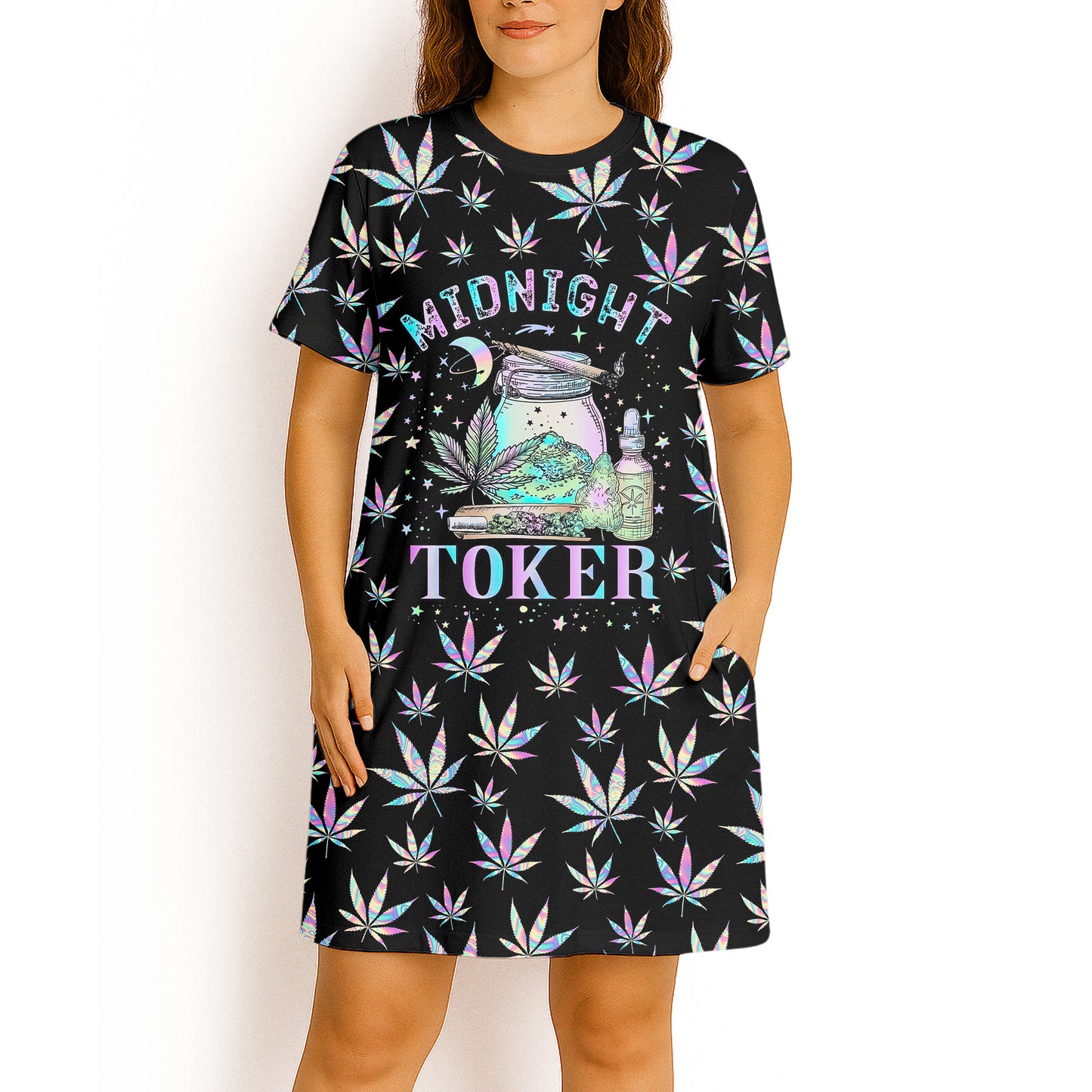 Midnight Toker Hologram Women Sleep Tee