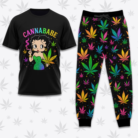 BB Cannababe SM053 T-shirt And Pants Set