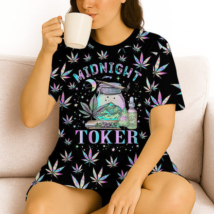 Midnight Toker Hologram Women Sleep Tee