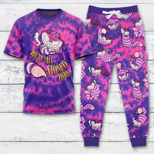 We're All Stoned Here T-shirt And Pants Set