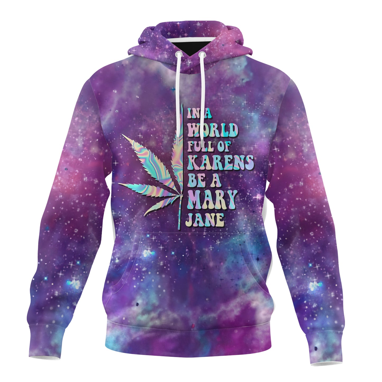 Purple Tiedye Gradient Be A MaryJane AOP Hoodie