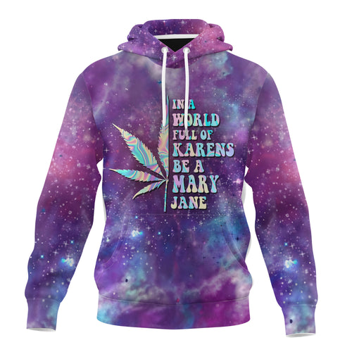 Purple Tiedye Gradient Be A MaryJane AOP Hoodie